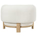 Lawler Upholstered Barrel Back Accent Chair Ivory and Natural