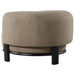 Lawler Upholstered Barrel Back Accent Chair Brown and Black