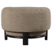Lawler Upholstered Barrel Back Accent Chair Brown and Black