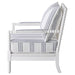 Blanchett Upholstered Bobbin Accent Chair White