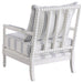 Blanchett Upholstered Bobbin Accent Chair White
