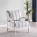 Blanchett Upholstered Bobbin Accent Chair White