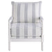 Blanchett Upholstered Bobbin Accent Chair White