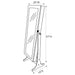 Tutuola Cheval Mirror with Jewelry Storage Black