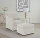 Winter Upholstered Sloped Arm Accent Swivel Chair Beige