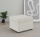 Winter Upholstered Hydraulic Lift Top Storage Ottoman Beige