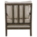 Blanchett Upholstered Bobbin Accent Chair Beige and Distressed Brown