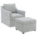 Winter Upholstered Hydraulic Lift Top Storage Ottoman Grey