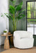 Hudson Faux Sheepskin Upholstered Swivel Chair Natural