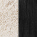 Fitzroy Faux Fur Upholstered Chair Solid Wood Arms Latte