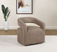 Westhill Boucle Upholstered Swivel Accent Chair Rocky Road