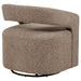Westhill Boucle Upholstered Swivel Accent Chair Rocky Road