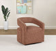 Westhill Boucle Upholstered Swivel Accent Chair Berry