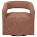Westhill Boucle Upholstered Swivel Accent Chair Berry