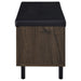 Brixton 2-door Padded Entryway Shoe Storage Bench Smoked Oak