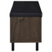 Brixton 2-door Padded Entryway Shoe Storage Bench Smoked Oak
