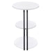 Hilly 3-tier Round Accent Side Table White and Black