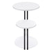 Hilly 3-tier Round Accent Side Table White and Black