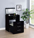 Danbury 3-drawer Makeup Vanity & Stool Set Black High Gloss