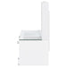 Flora 2-drawer Vanity Set with LED Mirror White High Gloss