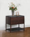 Zimmerlee 2-drawer Side Table with Shelf Rust Brown