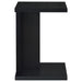 Clower Engineered Wood C-Shaped Sofa Side Table Black