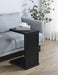 Clower Engineered Wood C-Shaped Sofa Side Table Black