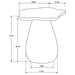 Perth 20-inch Side Table with Cloud-Shaped Top Off White