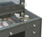 Acena 7-drawer Vanity Set with Lighting Grey High Gloss
