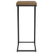 Sergio Engineered Wood C-Shaped Side Table Rustic Tobacco