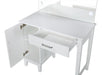 Elijah Vanity Set with Lighting & Stool White and Dark Grey