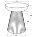 Aureo Round Solid Wood Accent Side Table Wild Honey