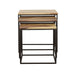 Belcourt 3-piece Square Nesting Tables Natural and Black