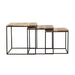 Belcourt 3-piece Square Nesting Tables Natural and Black