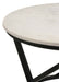 Miguel Round Marble Top Coffee Table White and Black