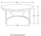 Miguel Round Marble Top Coffee Table White and Black