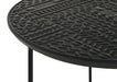 Loannis 2-piece Round Mango Wood Nesting Table Matte Black