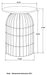 Bernardo Round Wire Frame Side Table Natural and Gunmetal