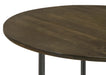 Yaritza Round Mango Wood Coffee Table Natural and Gunmetal