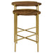 Malka 2-piece Round Wood Nesting Table Dark Brown and Gold