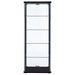 Delphinium 4-Shelf Clear Glass Curio Display Cabinet Black