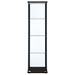 Cyclamen 4-shelf Clear Glass Curio Display Cabinet Black