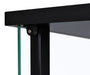 Cyclamen 4-shelf Clear Glass Curio Display Cabinet Black