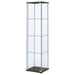 Bellatrix 3-shelf Clear Glass Curio Cabinet Cappuccino
