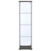 Bellatrix 3-shelf Clear Glass Curio Cabinet Cappuccino