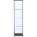 Bellatrix 3-shelf Clear Glass Curio Cabinet Cappuccino