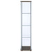 Bellatrix 3-shelf Clear Glass Curio Cabinet Cappuccino