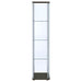 Bellatrix 3-shelf Clear Glass Curio Cabinet Cappuccino