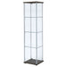 Bellatrix 3-shelf Clear Glass Curio Cabinet Cappuccino