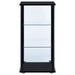Cyclamen 3-shelf Clear Glass Curio Display Cabinet Black